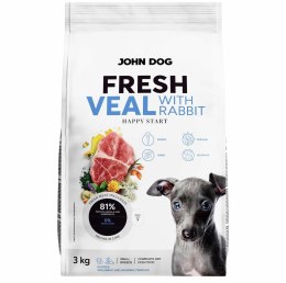 JOHN DOG John Dog PUPPY FRESH VEAL WITH RABBIT Karma sucha dla psa 3kg