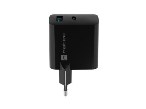 Natec NATEC ŁADOWARKA RIBERA GAN 1X USB-A + 1X USB-C 45W CZARNA NUC-2143