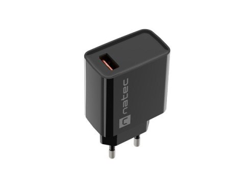 Natec NATEC ŁADOWARKA SIECIOWA RIBERA USB-A 18W CZARNA NUC-2058