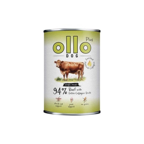 OLLO Ollo Plus Kolagen Wołowina 400g puszka dla psa