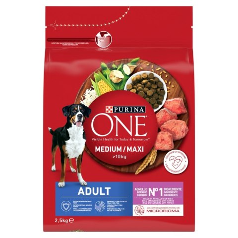 PURINA NESTLE PURINA ONE MED/MAX Adult Dog Lamb & Rice 2,5kg