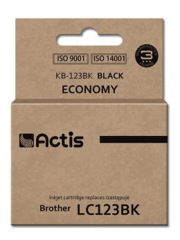 ACTIS Actis KB-123Bk Tusz (zamiennik Brother LC123BK/LC121BK; Standard; 15 ml; czarny)