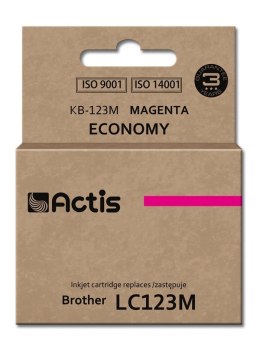 ACTIS Actis KB-123M Tusz (zamiennik Brother LC123M/LC121M; Standard; 10 ml; czerwony)