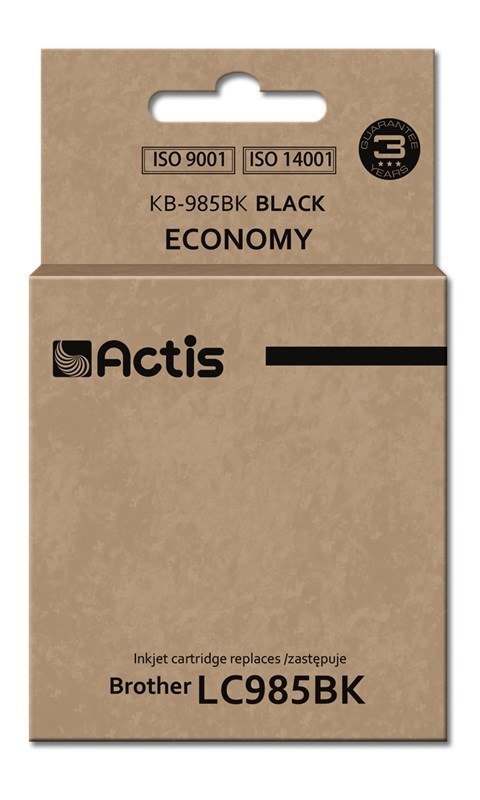 ACTIS Actis KB-985Bk Tusz (zamiennik Brother LC985BK; Standard; 28,5 ml; czarny)