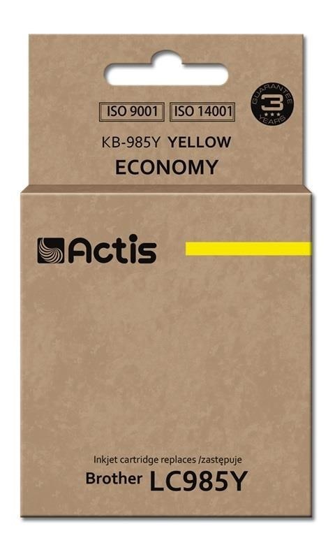 ACTIS Actis KB-985Y Tusz (zamiennik Brother LC985Y; Standard; 19,5 ml; żółty)