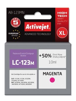 Activejet Activejet AB-123MN Tusz (zamiennik Brother LC123M/121M; Supreme; 10 ml; czerwony)