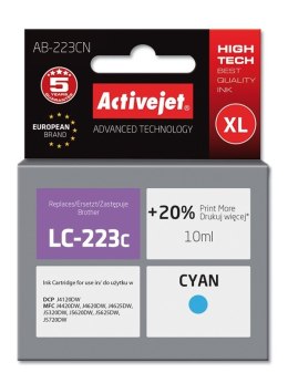 Activejet Activejet AB-223CN Tusz (zamiennik Brother LC223C; Supreme; 10 ml; niebieski)