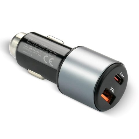 Everactive EVERACTIVE ŁADOWARKA SAMOCHODOWA 1 X USB QC3.0, 1 X USB-C PD 83W CZARNA CC-60Q