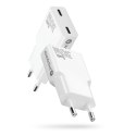 Everactive EVERACTIVE ŁADOWARKA SIECIOWA 2 X USB-C QUICK CHARGE 4+ 30W SUPER SLIM BIAŁA SC-385Q