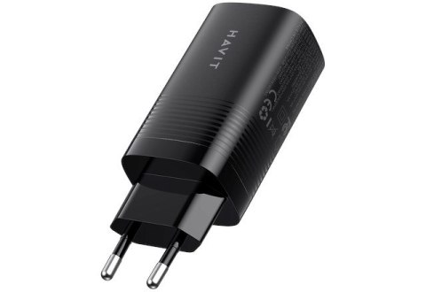 HAVIT Ładowarka Havit UC20 EU USB-C+USB-C+USB-A (czarny)