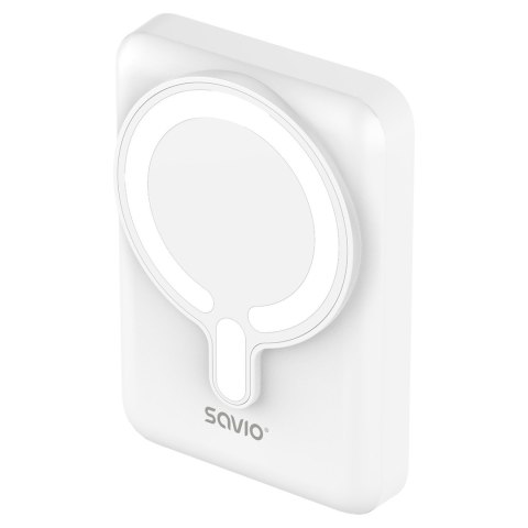 SAVIO SAVIO POWERBANK 10000 MAH MAGNETYCZNY BIAŁY BA-13