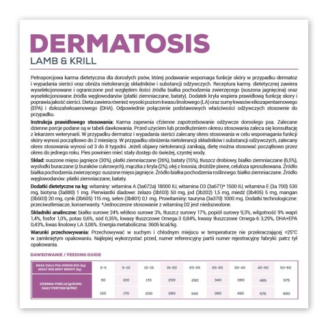 VetExpert VetExpert Veterinary Diet Dermatosis dog Lamb&Krill 2kg