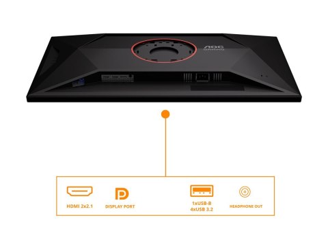 AOC AOC U32G4U | 32" | Fast IPS | UHD | 16:9 | 160 Hz | 1 ms | 3840 x 2160 pikseli | 450 cd/m² | 2 porty HDMI | Czarny