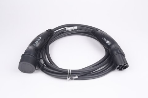 Evaka Kabel do ładowania pojazdów elektrycznych Evaka, typ 2-typ 2, 22 kW, 32 A, 5 × 6 mm², 1 × 0,5 mm², 7 m | ITGAM3872 | Czarny