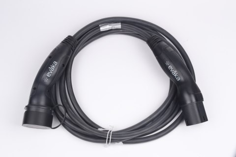 Evaka Kabel do ładowania pojazdów elektrycznych Evaka, typ 2-typ 2, 22 kW, 32 A, 5 × 6 mm², 1 × 0,5 mm², 7 m | ITGAM3872 | Czarny