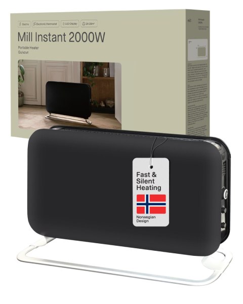 Mill Młyn | Grzejnik | SG2000LED | Grzejnik konwekcyjny | 2000 W | Liczba stopni mocy: 3 | Przeznaczony do pomieszczeń o powierzchni 
