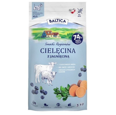 BALTICA BALTICA SMAKI REGIONÓW Cielęcina z jagnięciną XS / S 3kg