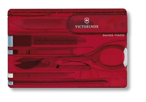 Victorinox V-0.71 00.T Taschenmesser Swiss Card, rot transparent