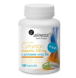 Aliness Cytrynian Magnezu z Potasem x 100 VEGE kaps.