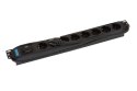 Listwa zasilająca Bachmann 19" ALU 1U SS, 8-drożna 35, szara, 2,0m, bez wyłącznika