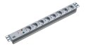 Listwa zasilająca Bachmann 19" ALU 1U SS, 8-drożna 35, szara, 2,0m, bez wyłącznika
