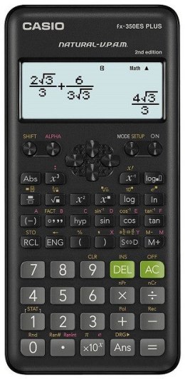 Casio CASIO KALKULATOR NAUKOWY FX-350ESPLUS-2 CZARNY, 12 CYFROWY WYŚWIETLACZ