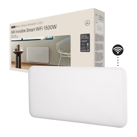 Mill Niewidoczny inteligentny grzejnik WiFi Mill | PA1500WIFI4 | Grzejnik panelowy | 1500 W | Przeznaczony do pomieszczeń o powierzch