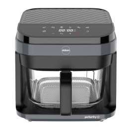 ELDOM FRYTKOWNICA BEZTŁUSZCZOWA FR500 5,5 L 1200W SZKLANY POJEMNIK, RUSZT, SILIKONOWA PODKŁADKA, 8 PROGRAMÓW, REGULACJA TEM.