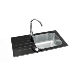 SINK GLAM 20 WITH MIXER TAP BLACK COLOR
