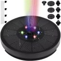 Fontanna Solarna Ogrodowa LED RGB Pływająca Moc 3 W 180 L/H 23227