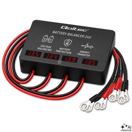 Qoltec Balanser napięcia 48V do akumulatorów 4 x 12V | 10A | AGM GEL LiFePO4 | LED