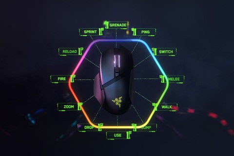 Razer Basilisk V3 Pro myszka Po prawej stronie RF Wireless + Bluetooth + USB Type-C Optyczny 30000 DPI