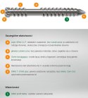 SPAX WKRĘT TARASOWY A2 (200) TX 5.0*50MM SPAX-D