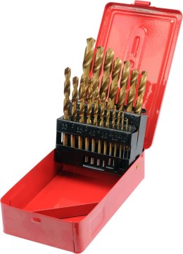 STHOR KOMPLET WIERTEŁ TYTANOWYCH DO METALU 1-10MM 19SZT.