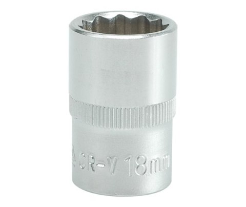 YATO NASADKA KRÓTKA 12-KĄTNA CHROMOWANA 1/2'' 19MM
