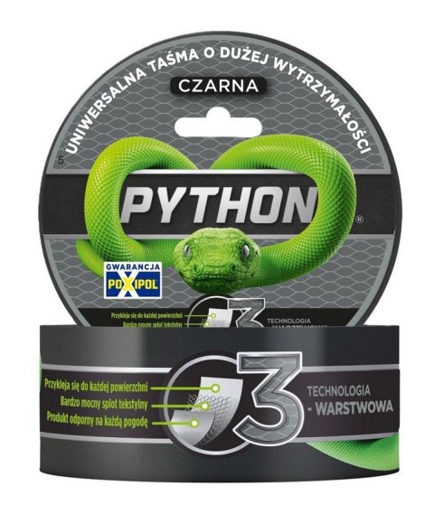 POXIPOL TAŚMA DUCT TAPE PYTHON CZARNA 48MM*25M