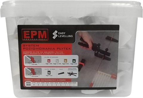 EPM KLIPSY SYSTEM UKŁADANIA PŁYTEK EASY LEVELING 200SZT. 1,5MM