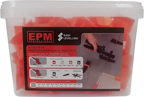EPM KLIPSY SYSTEM UKŁADANIA PŁYTEK EASY LEVELING 200SZT. 1MM