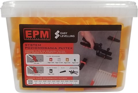 EPM KLIPSY SYSTEM UKŁADANIA PŁYTEK EASY LEVELING 200SZT. 2MM