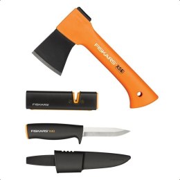 FISKARS ZESTAW CAMPINGOWY: SIEKIERA X5 + NÓŻ + OSTRZAŁKA