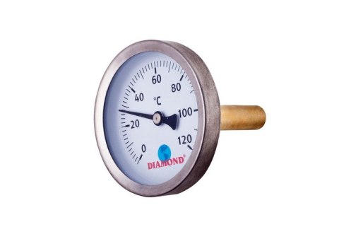 DIAMOND TERMOMETR ŚR 63MM 0-120C, TYŁ-GW 1/2'