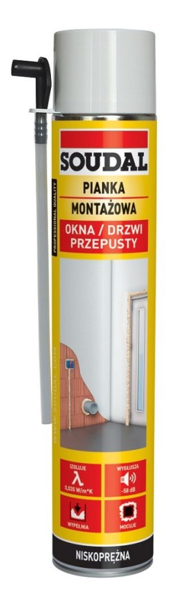SOUDAL PIANKA MONTAŻOWA SOUDAL RURKA 750ML