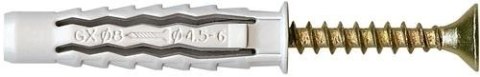 ARVEX DYBEL UNIWERSALNY ŁEB Z NACIĘCIEM KRZYŻOWYM GXK 8/45MM