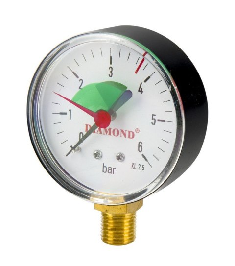 DIAMOND MANOMETR TECHNICZNY ŚR. 50MM 0-4 BAR GW 1/4'