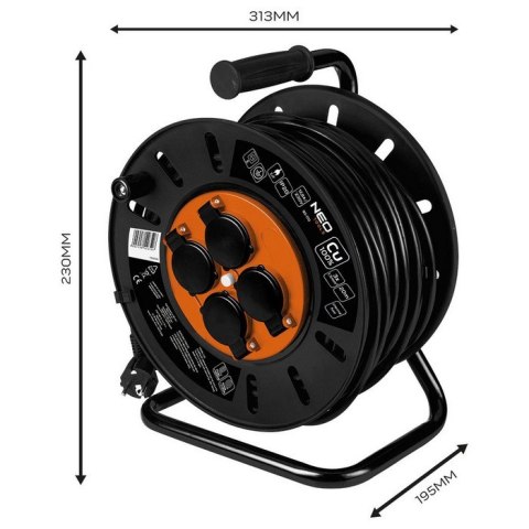 NEO PRZEDŁUŻACZ BĘBNOWY 20M 3*1.5MM2