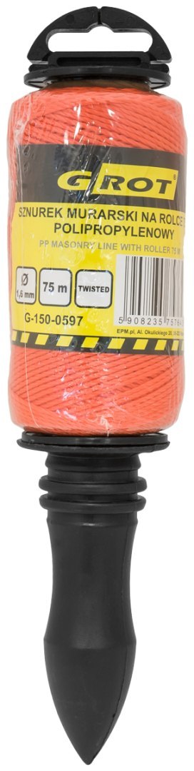 GROT SZNUREK MURARSKI POLIPROPYLENOWY ROLKA 1.6MM 75M
