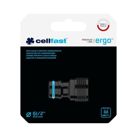 CELL-FAST PRZYŁĄCZE Z GWINTEM ZEWNĘTRZNYM 1/2'' ERGO