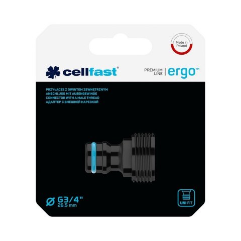 CELL-FAST PRZYŁĄCZE Z GWINTEM ZEWNĘTRZNYM 3/4'' ERGO