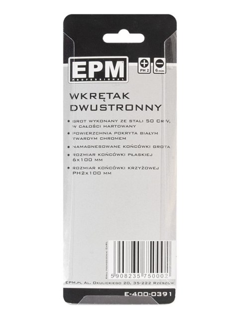 EPM WKRĘTAK ODWRACALNY 220MM Z BITEM PH2*6.0MM