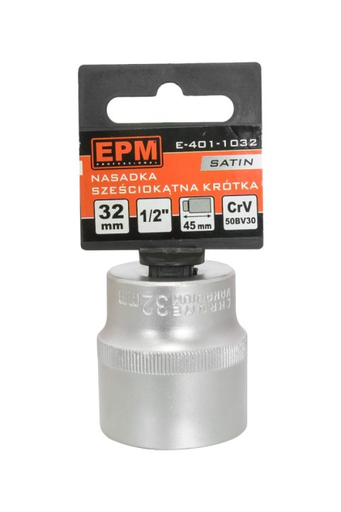 EPM NASADKA KRÓTKA 1/2'' 6-KĄTNA SATIN 15MM